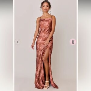 Steph Satin Floral Print Dress